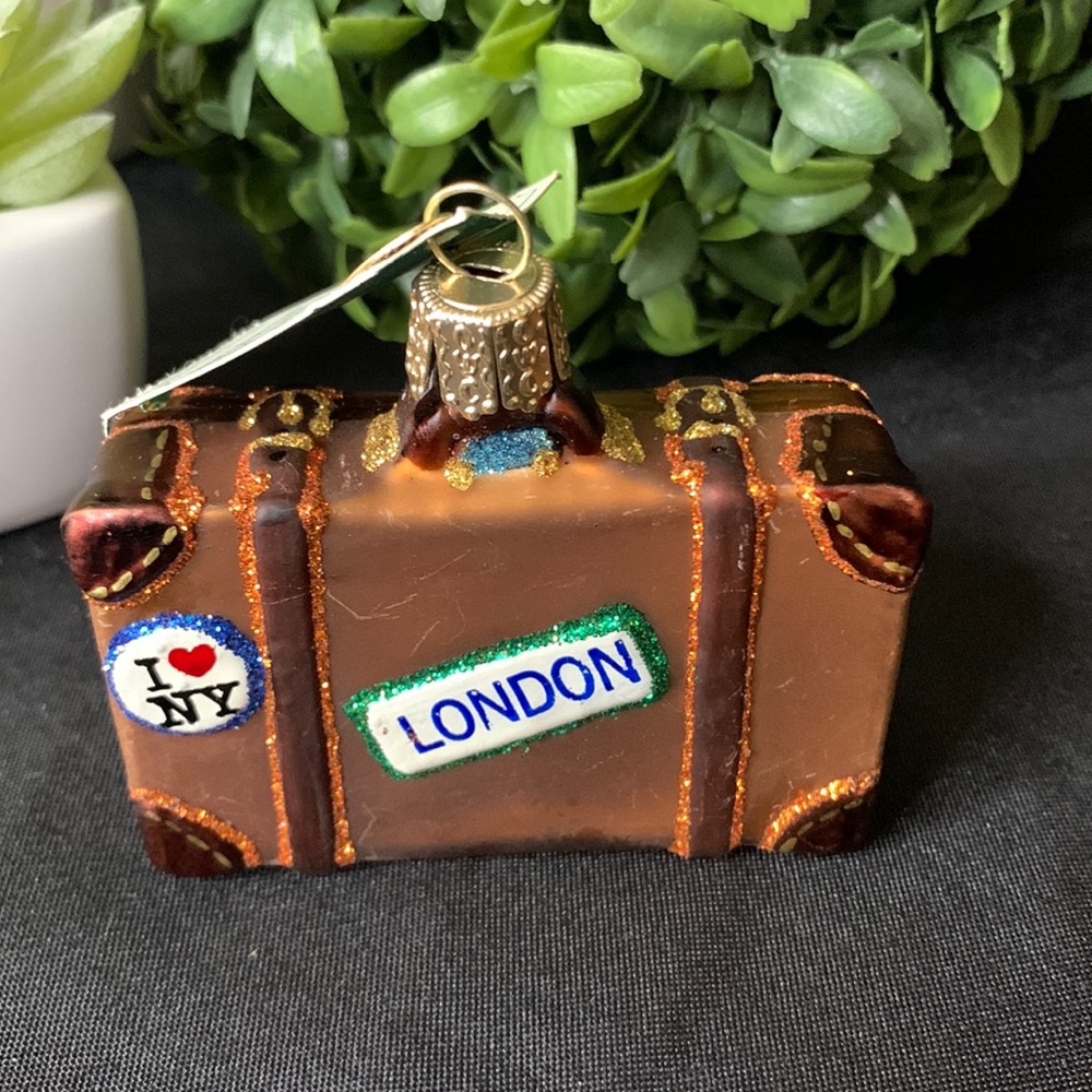 2007 Old World Christmas travel suitcase Christmas ornament